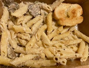 Mushroom stroganoff  at Vertical Diner in Salt Lake City