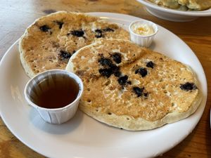 Blueberry pancakes  at Vertical Diner in Salt Lake City