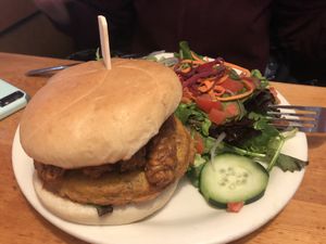 Joaquin Phoenix burger at Vertical Diner in Salt Lake City