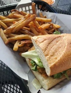 Breaded chicken sandwich at Vertical Diner in Salt Lake City