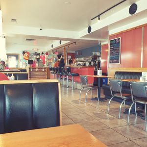 interior old time diner feel at Vertical Diner in Salt Lake City