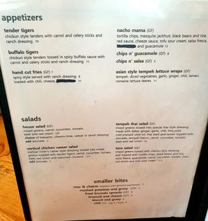 menu June 22 at Vertical Diner in Salt Lake City