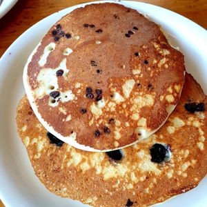 pancakes that come with avalanche at Vertical Diner in Salt Lake City