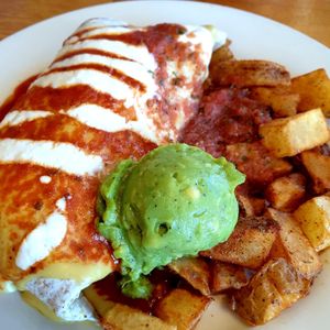 breakfast burrito at Vertical Diner in Salt Lake City