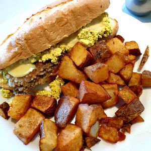 breakfast sandwich at Vertical Diner in Salt Lake City