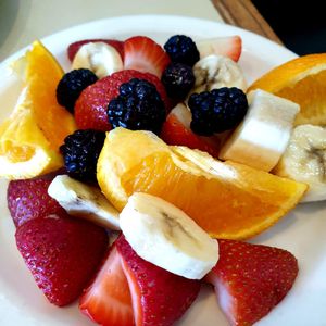 fruit plate at Vertical Diner in Salt Lake City