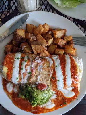Breakfast burrito at Vertical Diner in Salt Lake City
