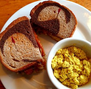 tofu scramble as the side at Vertical Diner in Salt Lake City