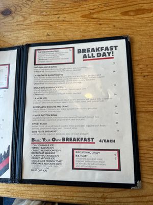 Menu page 2   at Vertical Diner in Salt Lake City