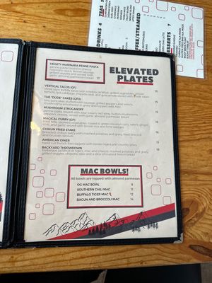 Menu page 4  at Vertical Diner in Salt Lake City