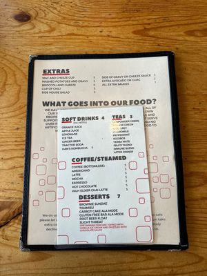 Extras   at Vertical Diner in Salt Lake City