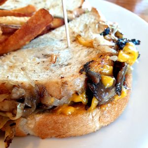kimchi mushroom melt at Vertical Diner in Salt Lake City