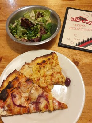 Ham n pineapple pizza at Vertical Diner in Salt Lake City