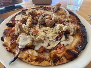 Inferno chicken pizza  at Vertical Diner in Salt Lake City