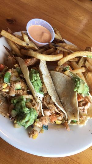 Vertical Tacos with a side of fries and fry sauce at Vertical Diner in Salt Lake City