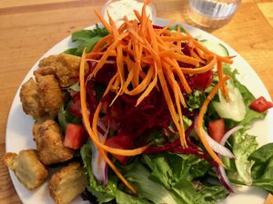 big salad at Vertical Diner in Salt Lake City