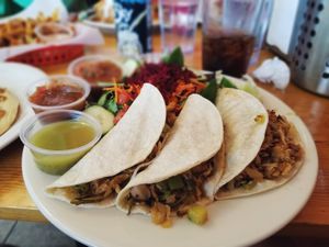 Vertical Tacos made with jackfruit at Vertical Diner in Salt Lake City