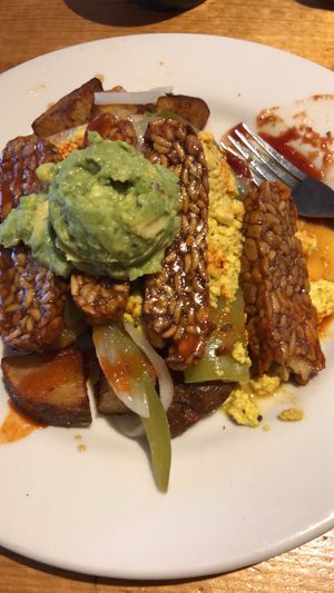 The mountain with tempeh bacon at Vertical Diner in Salt Lake City