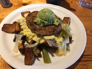 The Mountain with sausage patty  at Vertical Diner in Salt Lake City