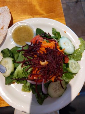 Salad comes with Jamaican you dream plate at Vertical Diner in Salt Lake City