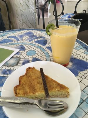 Mango laci and Coconut and apple pie. at Bosque in Sintra