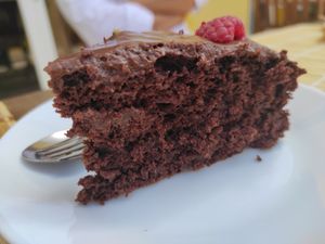 Chocolate cake at Bosque in Sintra