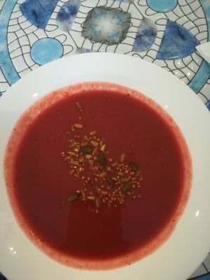 beetroot soup at Bosque in Sintra