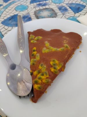 chocolate mousse with passion fruit at Bosque in Sintra