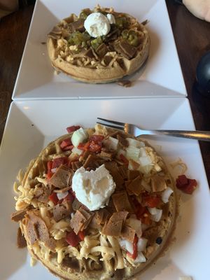 Spicy bacon and the Western at The Buzz Coffee & Cafe in Burnsville