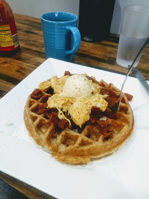 Cuban vegan waffle at The Buzz Coffee & Cafe in Burnsville