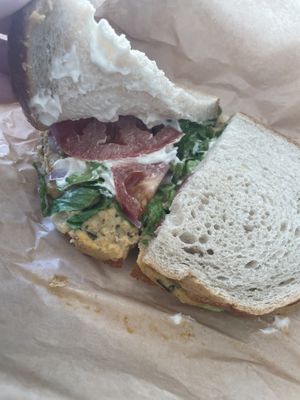 Tuna sandwich  at LUHV Vegan Deli in Philadelphia