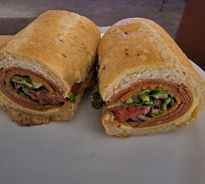 Italian hoagie,,,,,authentically delicious! at LUHV Vegan Deli in Philadelphia