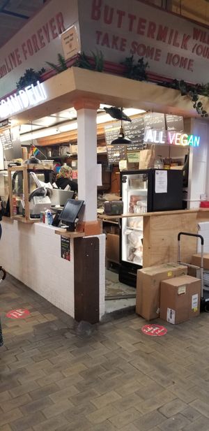 LUHV - inside Reading Terminal Market at LUHV Vegan Deli in Philadelphia