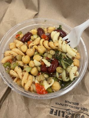 Side of pasta salad  at LUHV Vegan Deli in Philadelphia