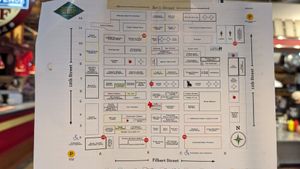 Red mark, middle of the market at LUHV Vegan Deli in Philadelphia