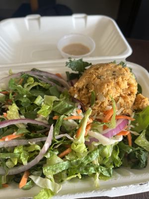 Chopped salad with chickpea “tuna” salad   at LUHV Vegan Deli in Philadelphia