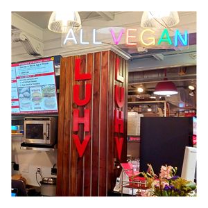 Venue kiosk at LUHV Vegan Deli in Philadelphia