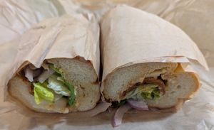 Italian hoagie at LUHV Vegan Deli in Philadelphia
