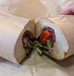 Italian hoagie at LUHV Vegan Deli in Philadelphia