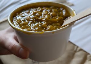 Energy soup at LUHV Vegan Deli in Philadelphia