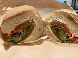 Italian hoagie at LUHV Vegan Deli in Philadelphia