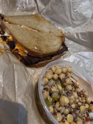 Rueben & chickpea saladd  at LUHV Vegan Deli in Philadelphia