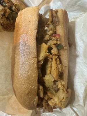 Philly cheesesteak  at LUHV Vegan Deli in Philadelphia