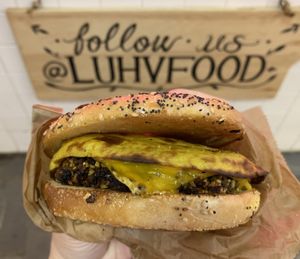 Sausage, Egg & Cheese Sandwich at LUHV Vegan Deli in Philadelphia