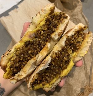 Sausage, Egg & Cheese Sandwich at LUHV Vegan Deli in Philadelphia