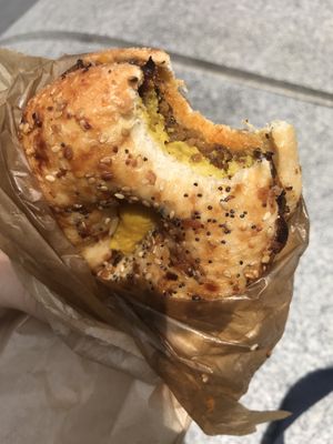 Sausage egg and cheese sandwich  at LUHV Vegan Deli in Philadelphia