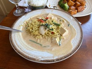 Curry-noodle with tofu  at Tsunami in West Chester