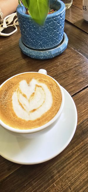 Flat white at Kinyei Cafe in Battambang