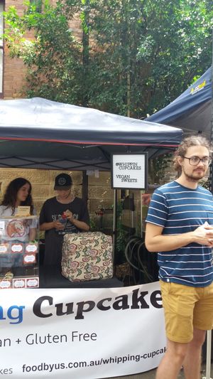 Whipping cup cake stall at Whipping Cupcakes in Glebe
