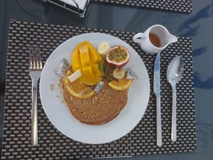 Banana pancake at Moreganic Restaurant at Away Chiang Mai Thapae Vegan Retreat in Chiang Mai